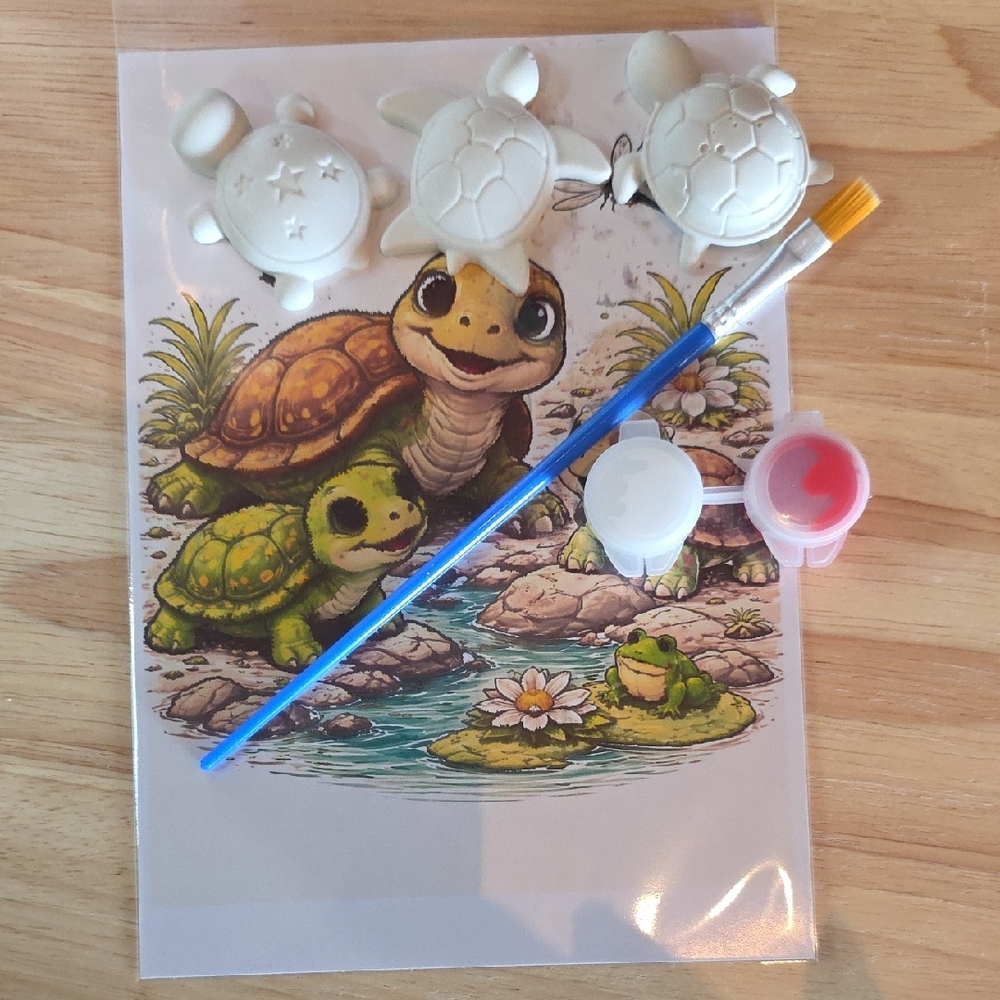 PAINT IF YOURSELF Turtle Painting Kit NWOT